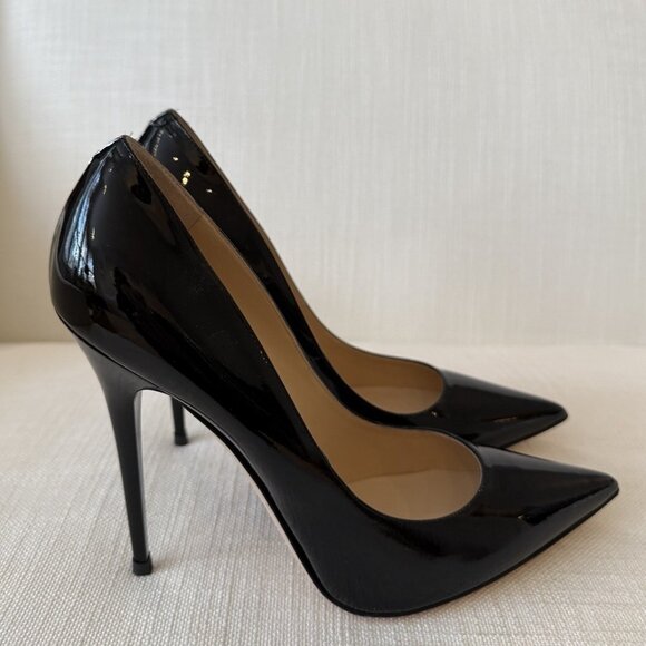 Jimmy Choo Anouk Black Patent Leather Heels - Picture 4 of 16